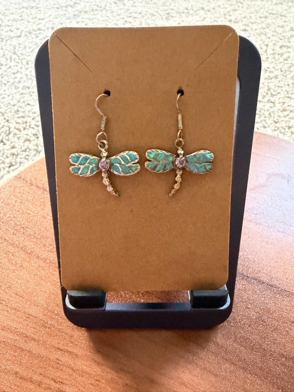 Turquoise Dragonfly Dangle Earrings